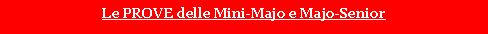 Text Box: Le PROVE delle Mini-Majo e Majo-Senior